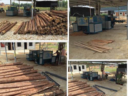 廣西南寧250型原木多片鋸客戶現(xiàn)場
