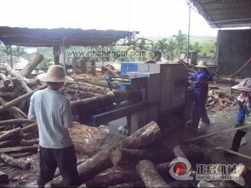 海南橡膠木現場加工